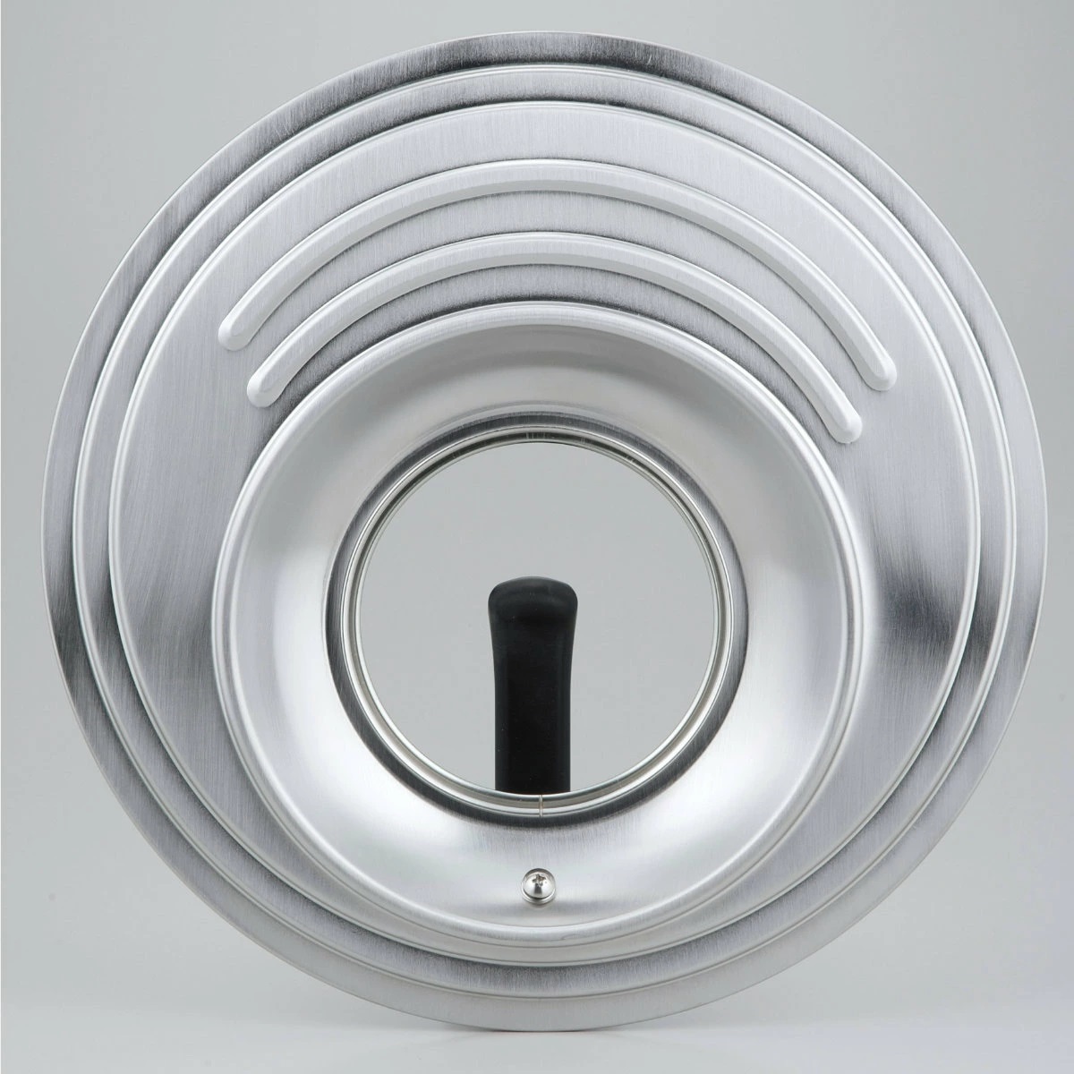[Shimomura Kihan] Made in Japan Self-Standing Tempered Glass Lid (Fits Cookware with 18&ndash;26 cm Diameter), , large