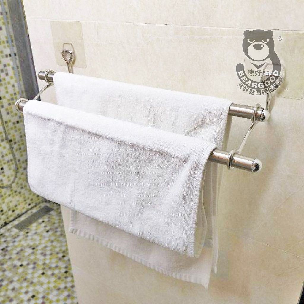 [Beargood sticker] 40cm Double Towel Bar (304 Stainless Steel), , large