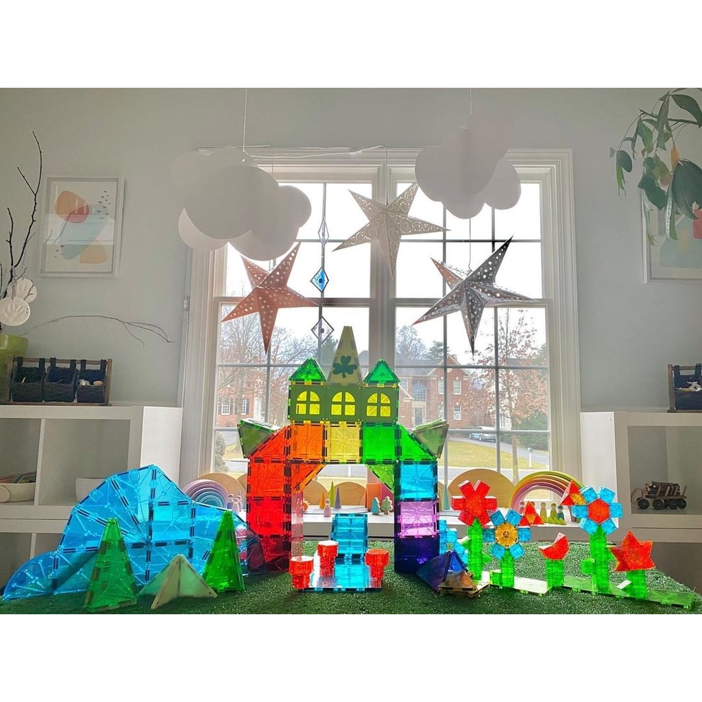 Magna-Tiles 彩色透光磁力積木32片, , large