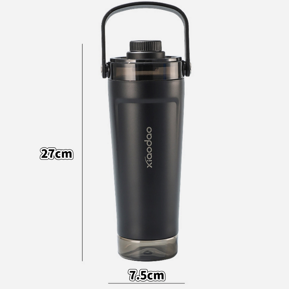 【H&R安室家】304不鏽鋼提把保溫杯(帶茶倉)650ml(H87), , large