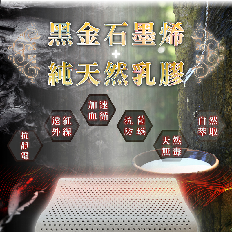 Graphene latex pillow, , large