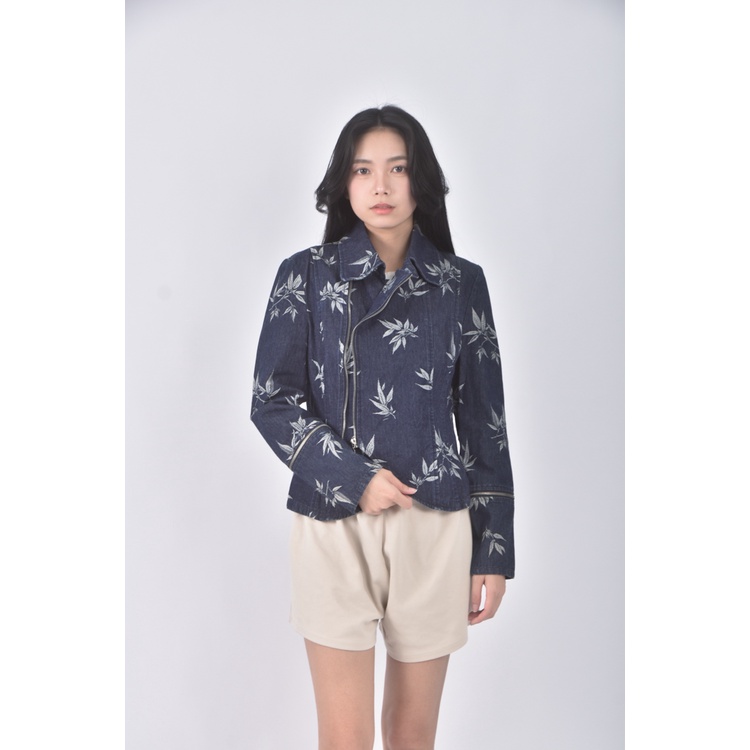 (S) pkgirl com丹寧牛仔質感棉質藍色外套二手衣, , large