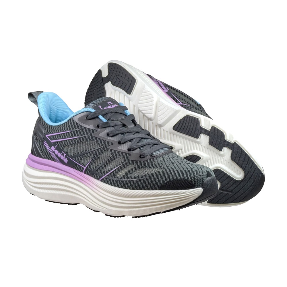 DIADORA迪亞多那 流星2代輕量跑鞋 女運動鞋 女鞋 慢跑鞋 透氣 緩衝 厚底 吸震 回彈 足弓支撐 止滑 黑 粉, , large