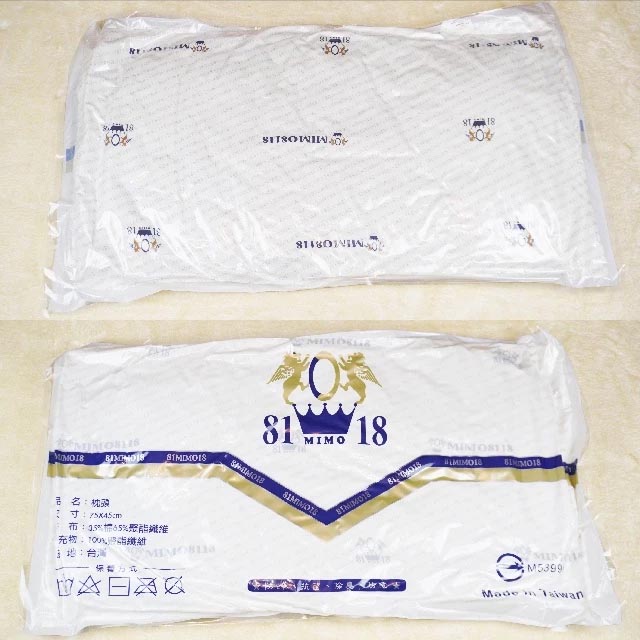 [Kaimei Cotton] Made in Taiwan. Hotel-grade pillow with balanced support. Premium 8118 compressed fill. Anti-mite & antibacterial protection., , large