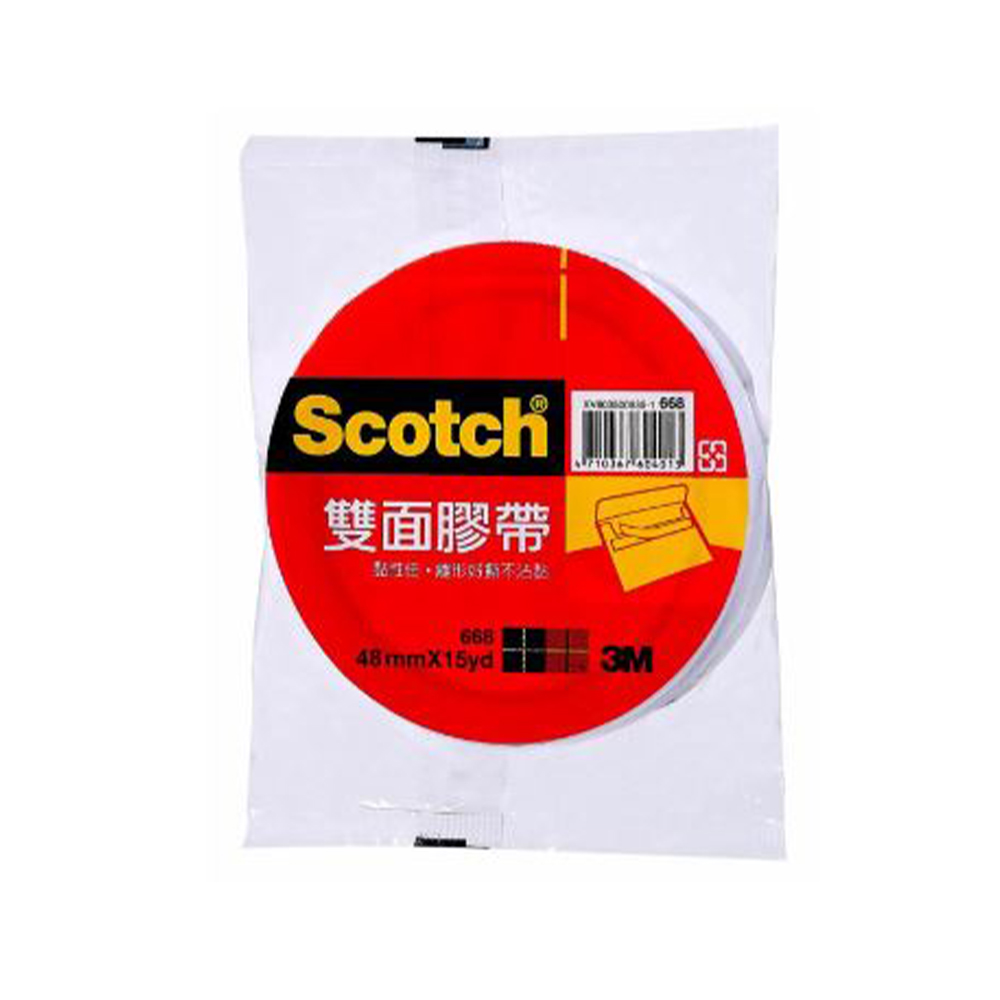 【龍品文創】3M 668 2" 雙面膠帶 15y 48MM, , large