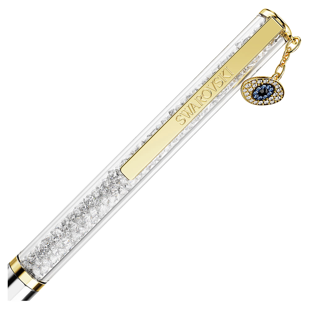 SWAROVSKI 施華洛世奇 Crystalline Evil eye 惡魔之眼吊飾水晶圓珠筆-黑色墨水(5728729), , large