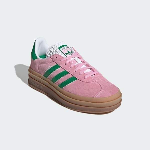 Kixpress-Adidas Gazelle Bold W 女 運動休閒鞋 德訓鞋 厚底 麂皮 穿搭 粉紅 綠 [IE0420], , large