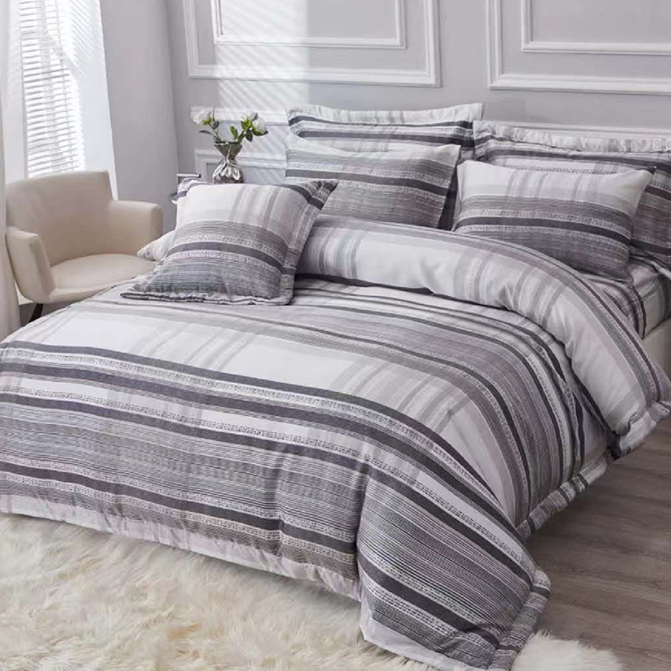 【多利寶寢具】FITNESS_100%純天絲頂級60S雙人七件式床罩組-灰條武士, , large