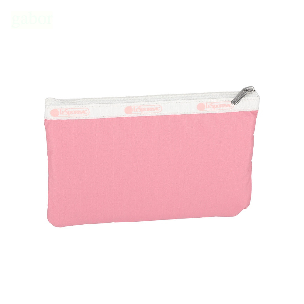 LeSportsac 3-zip Cosmetic 三層拉鍊化妝包 -滾邊花漾粉, , large