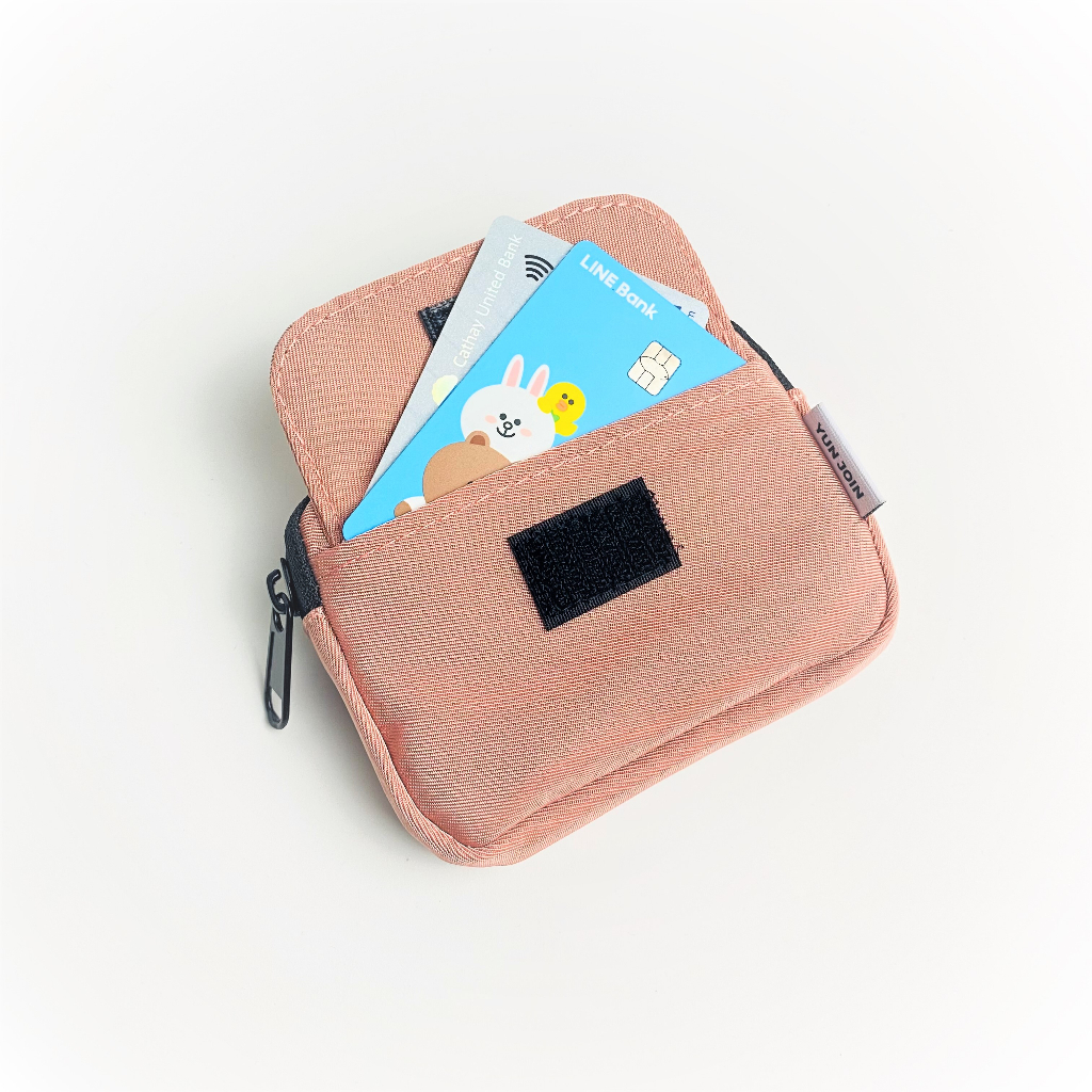 【YUN JOIN】TWILL-時尚零錢包-藍色 隨身包 小包 證件包 鑰匙圈 禮物 開學季, , large