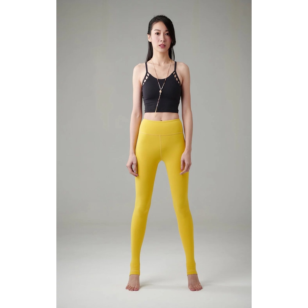 YOGA FLOW Basia Pants - 長版修身踩腳褲 - 芥末黃 Mustard Yellow, , large