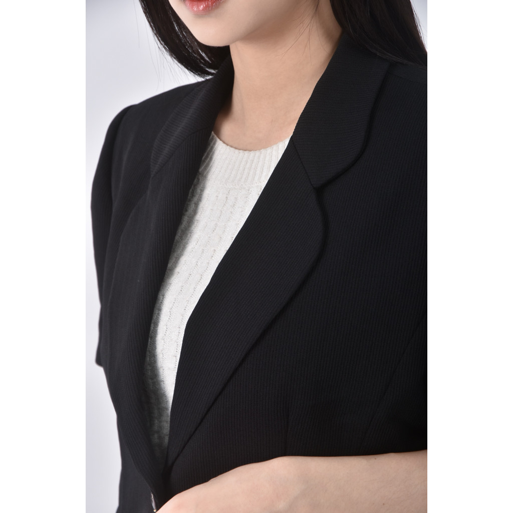 (L) pass素面黑色外套二手衣, , large