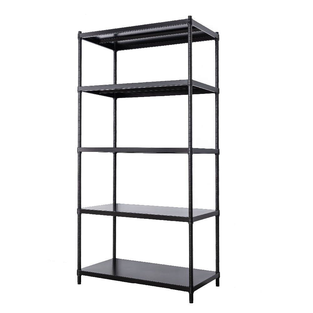 【Y HOUSE】90x45x180 cm 4-layer hole-free iron plate storage rack rack iron rack - black paint, , large