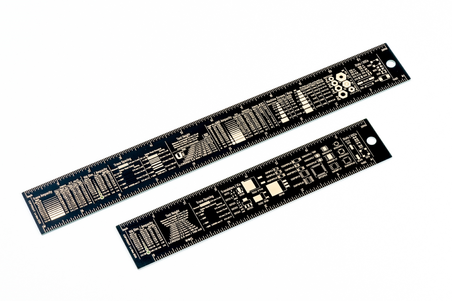 PCB Ruler 電路板直尺 電子工程尺 PCB打樣 沉金電路板尺 Leidea 樂德兒, , large