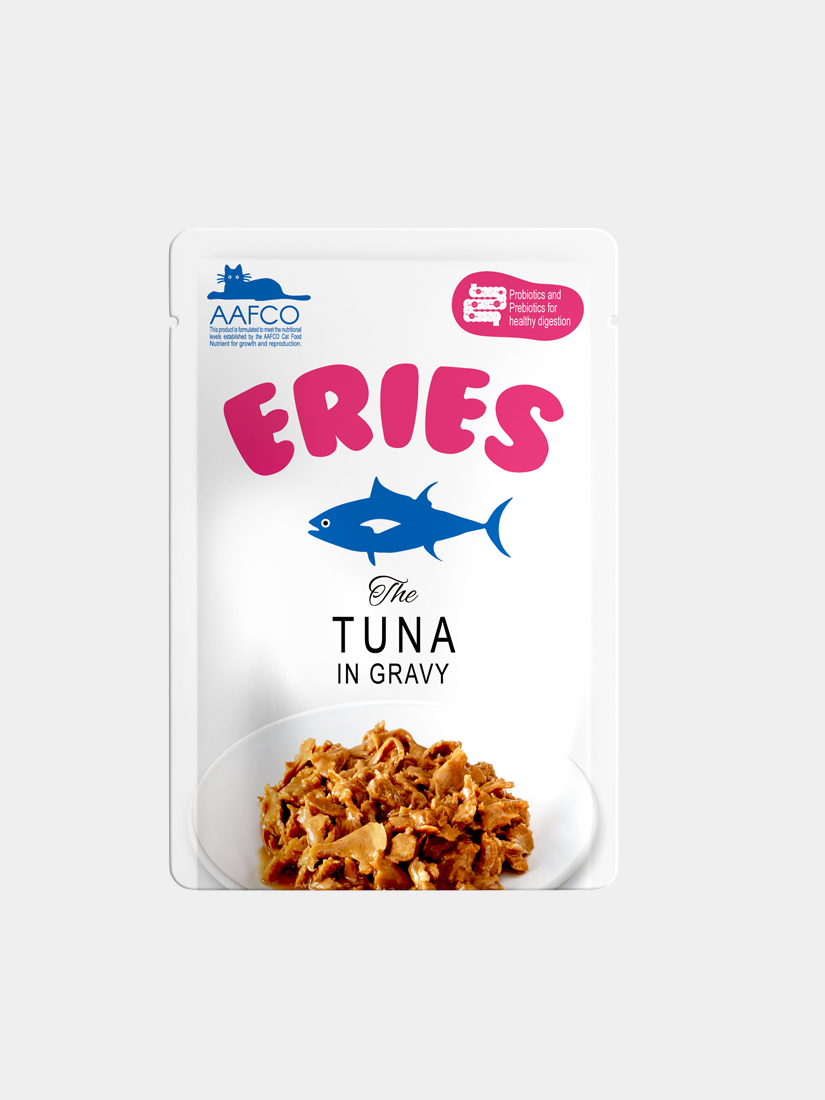 【拉拉寵物小舖】Eries 伊瑞思 貓主食餐包 鮪魚80g 法麗 好肚肚益生元系列