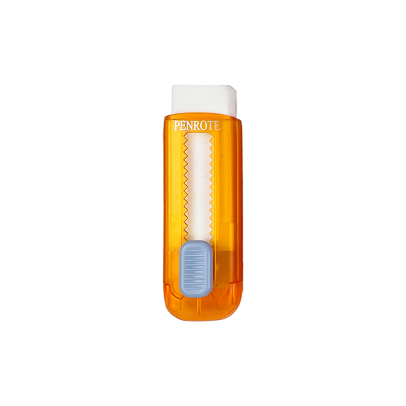 Push-Forward Plastic Eraser (Transparent Color)-Orange, , large