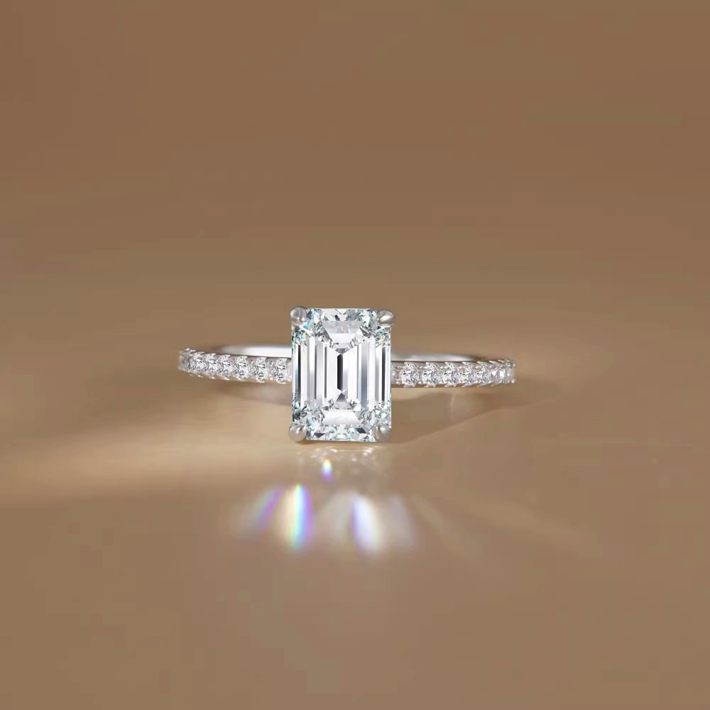 【CITY STAR】IGI Future Diamond 2-carat rectangular diamond ring (D/VVS and above/3EX), , large