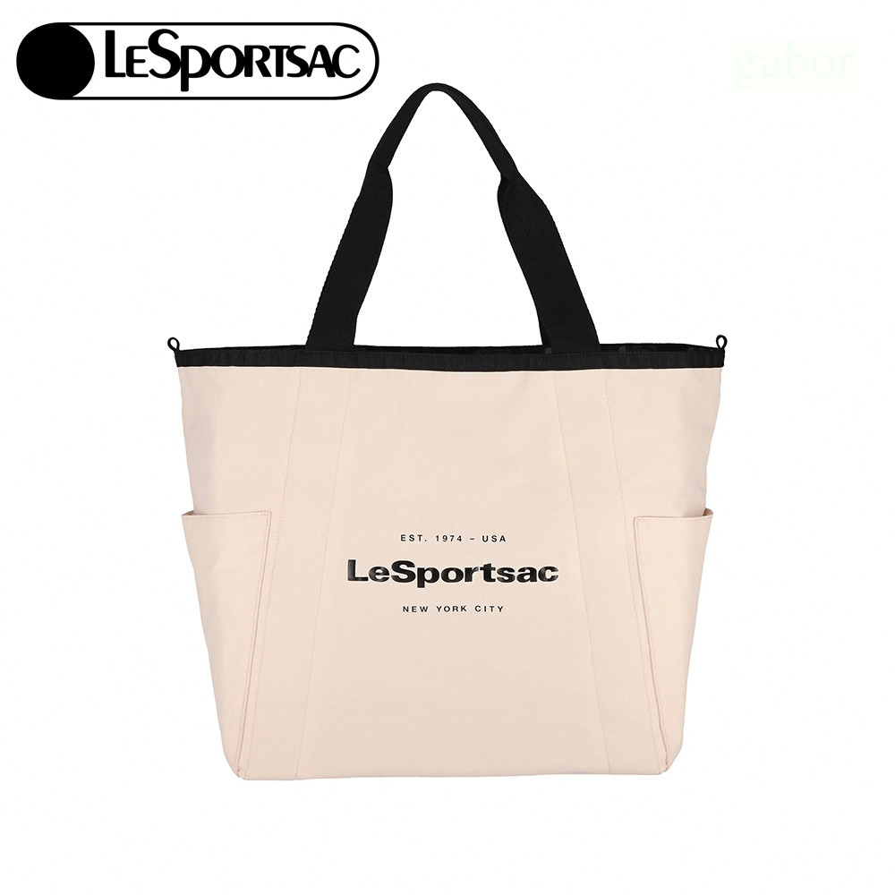 Lesportsac Large Reversible Pocket Tote 中型雙面托特包 送禮-米白