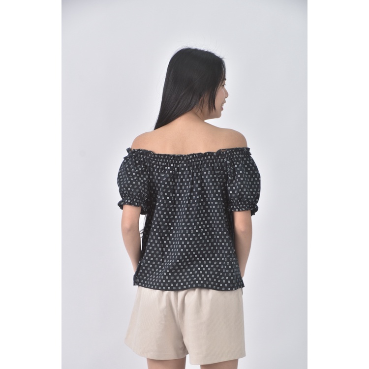 (S) 質感花邊藍色短袖上衣二手衣, , large