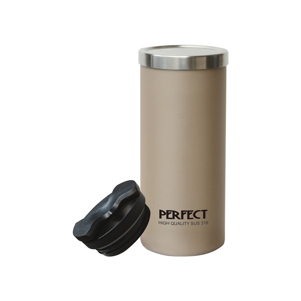 PERFECT 理想牌 極緻316不鏽鋼真空雙蓋咖啡杯直飲杯 金色450cc-Leidea樂德兒, , large