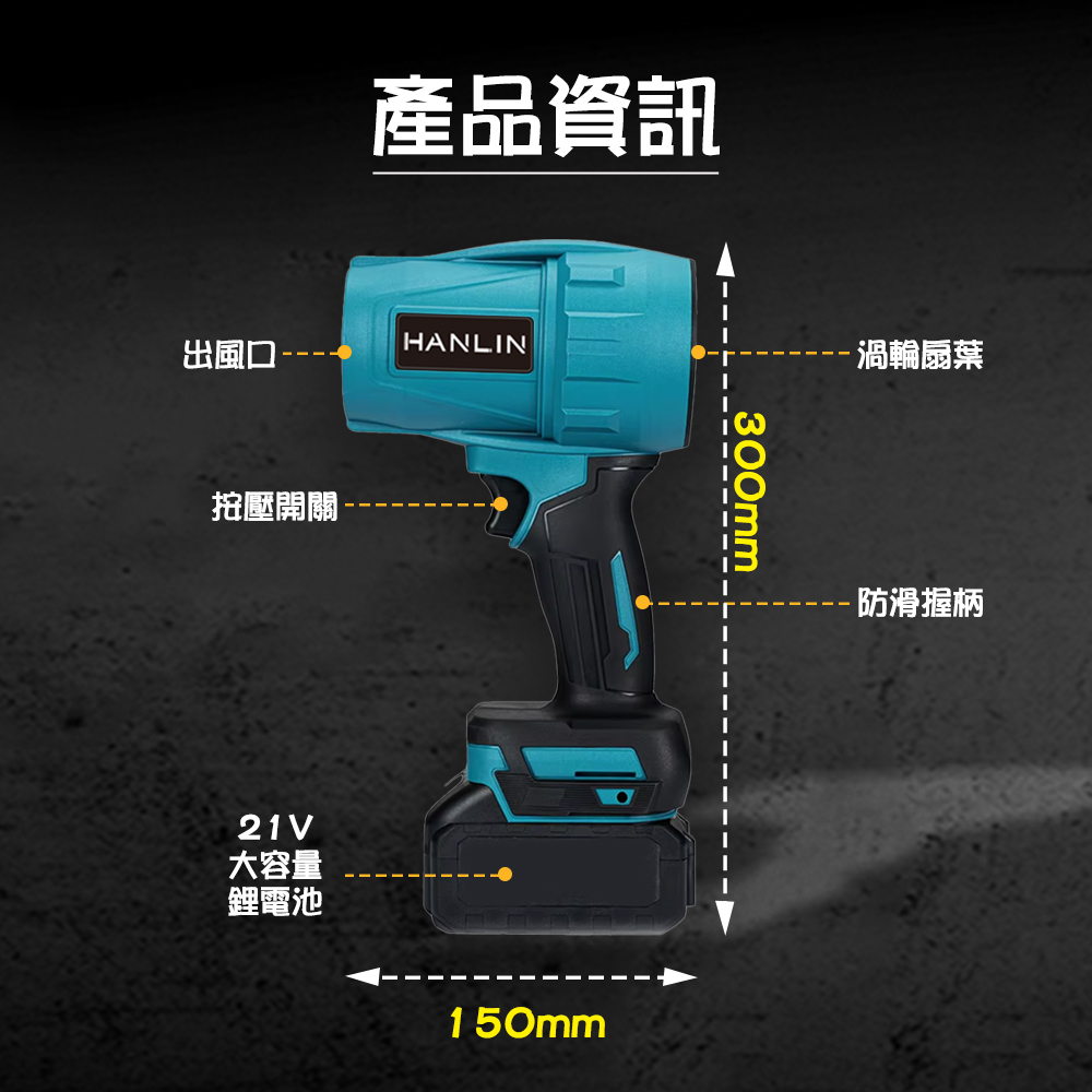 [HANLIN]-BLFN7 手持渦輪吹塵機 70MM渦輪風扇 二電一充 暴力渦輪扇 手持式暴風機 除塵吹雪洗車吹水機, , large