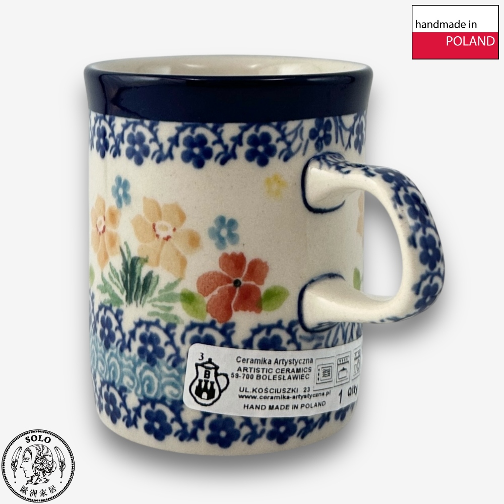 【SOLO歐洲家居】波蘭製 CA 波蘭陶 150ml 馬克杯 春舞茶語系列, , large
