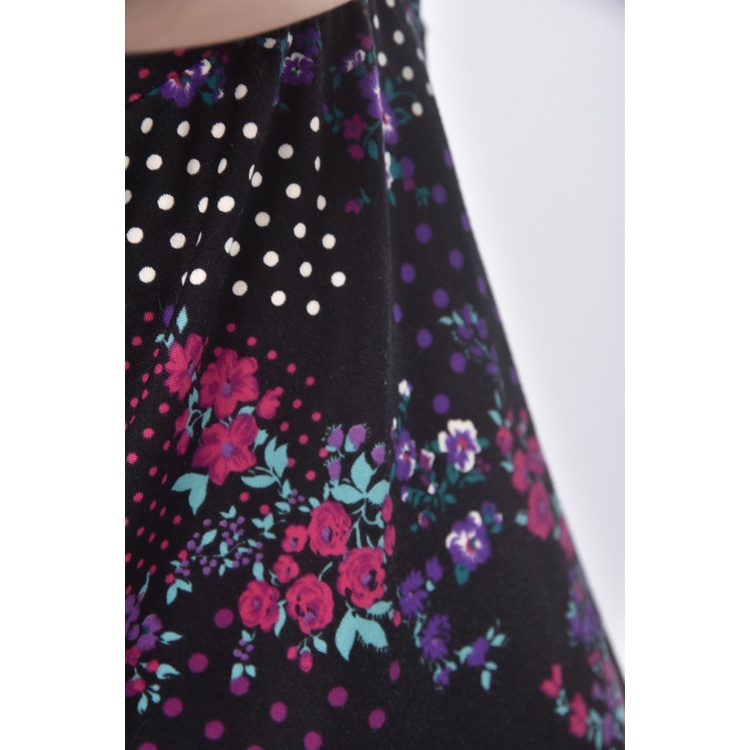 (S) net花紋黑色洋裝二手衣, , large