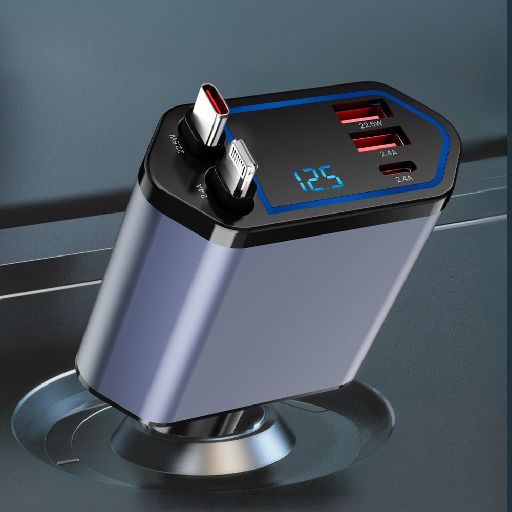 ZSK POWER K228 Fast Car Charger with Voltage Display, , large