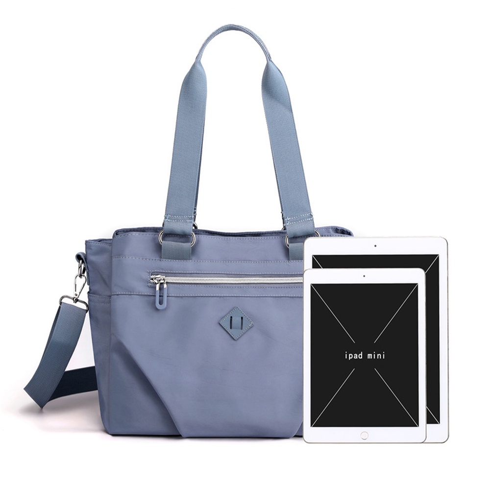 SPRING-學院風肩背斜背2用包防潑水耐磨耐刮三層大方包-多色, , large