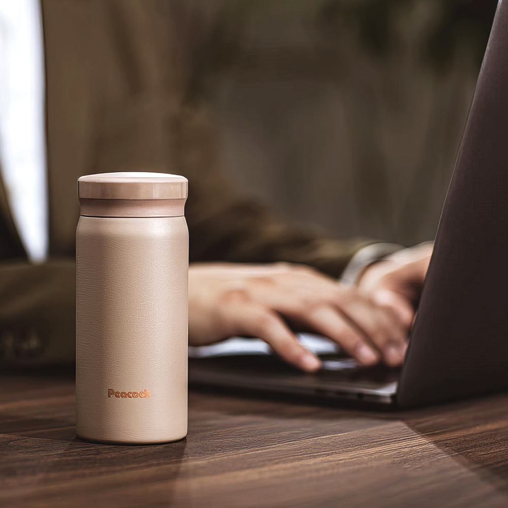 【日本孔雀Peacock】小資族 超輕量隨身不鏽鋼 保冷保溫杯200ML(迷你杯)-亮白, 亮白, large
