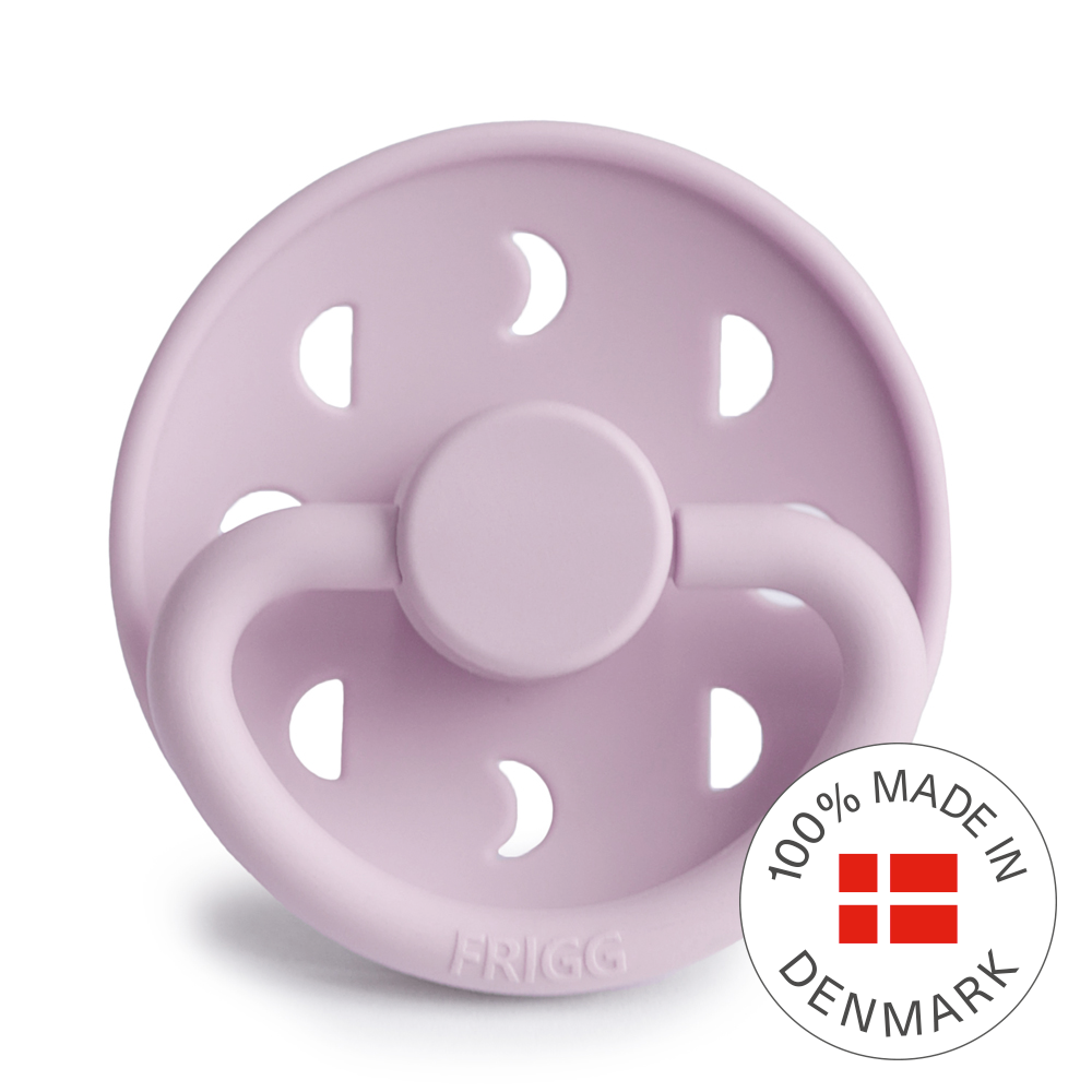 FRIGG Moon Phase - Round Silicone Pacifier - Soft lilac - Size 2, , large