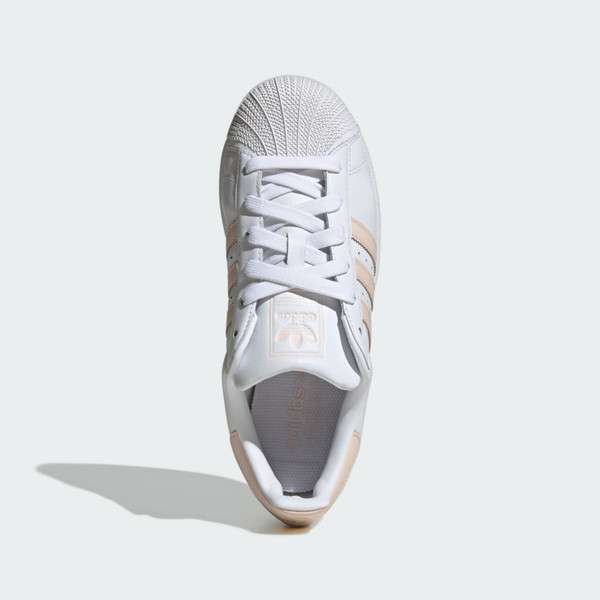 Kixpress-Adidas Superstar II W 女 運動休閒鞋 經典 貝殼頭 三葉草 舒適 百搭 白 粉膚 [JH7056], , large