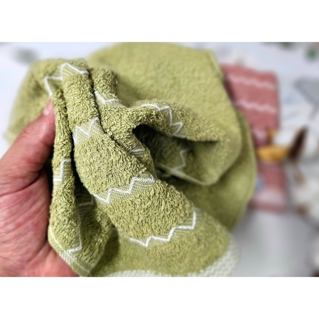 [Kaimei Cotton] Six-piece set of MIT Taiwan-made 28 taels of top-quality American cotton towels-wavy style, , large