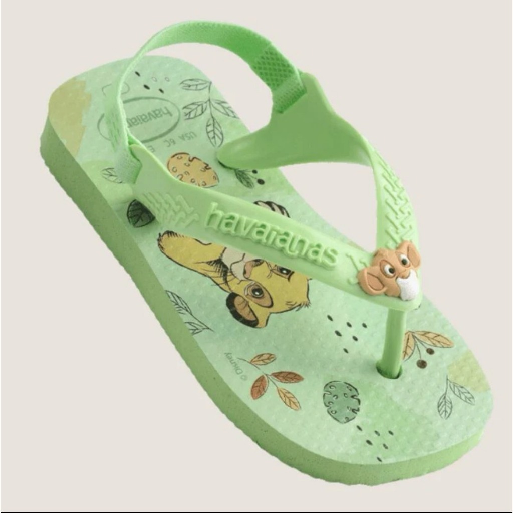『現貨秒出』[巴拉娜巴西人字拖專賣店]中壢實體店面Havaianas童鞋 夾腳拖/人字拖鞋BABY DISNEY CLASSIC綠 獅子王 迪士尼, , large
