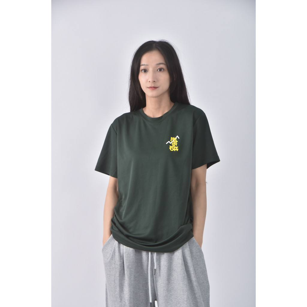 (M) cp印花綠色短袖上衣二手衣, , large