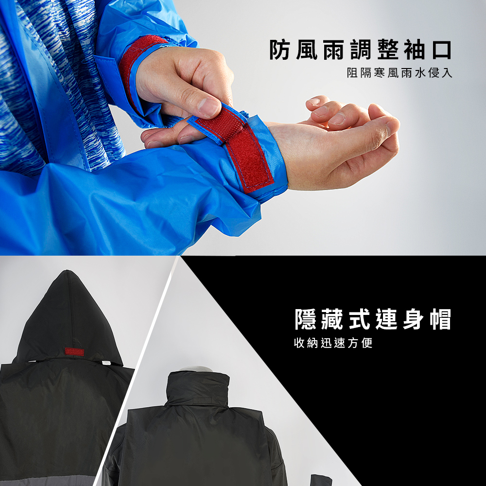 [TDN] Feiyue Side-Opening Front-Opening Raincoat (Lightweight, Super Waterproof, Quick-Drying EK4463) Extra Long Grey, , large