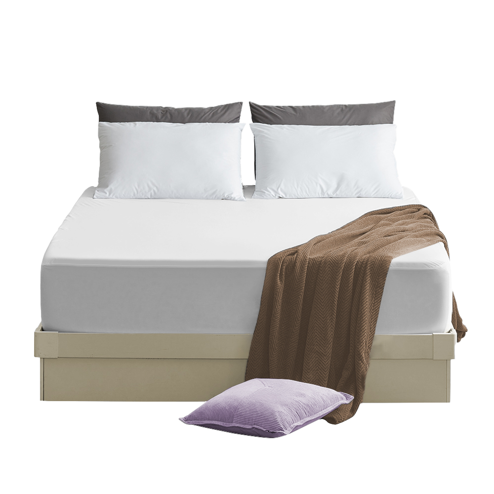 Made in Taiwan &ndash; Buy One Get One Free &ndash; Medical-Grade Silver Ion 100% Waterproof Fitted Mattress Protector with Matching Pillowcase, , large