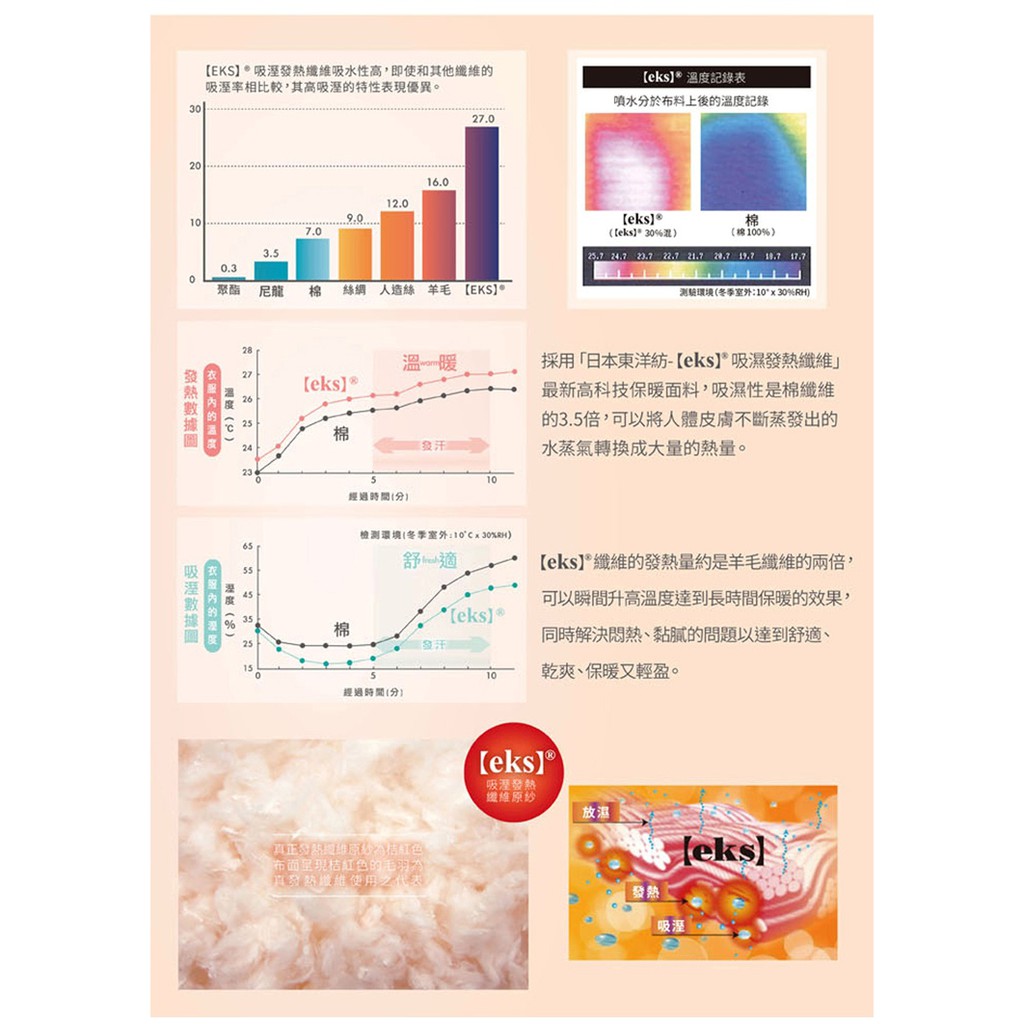 溫控男圓領羅紋發熱衣<白XL>L282 保暖 抗寒 台灣製, , large