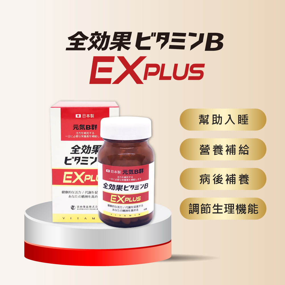 [群星生醫] 日本原裝 元氣全效果B群 EX Plus, , large