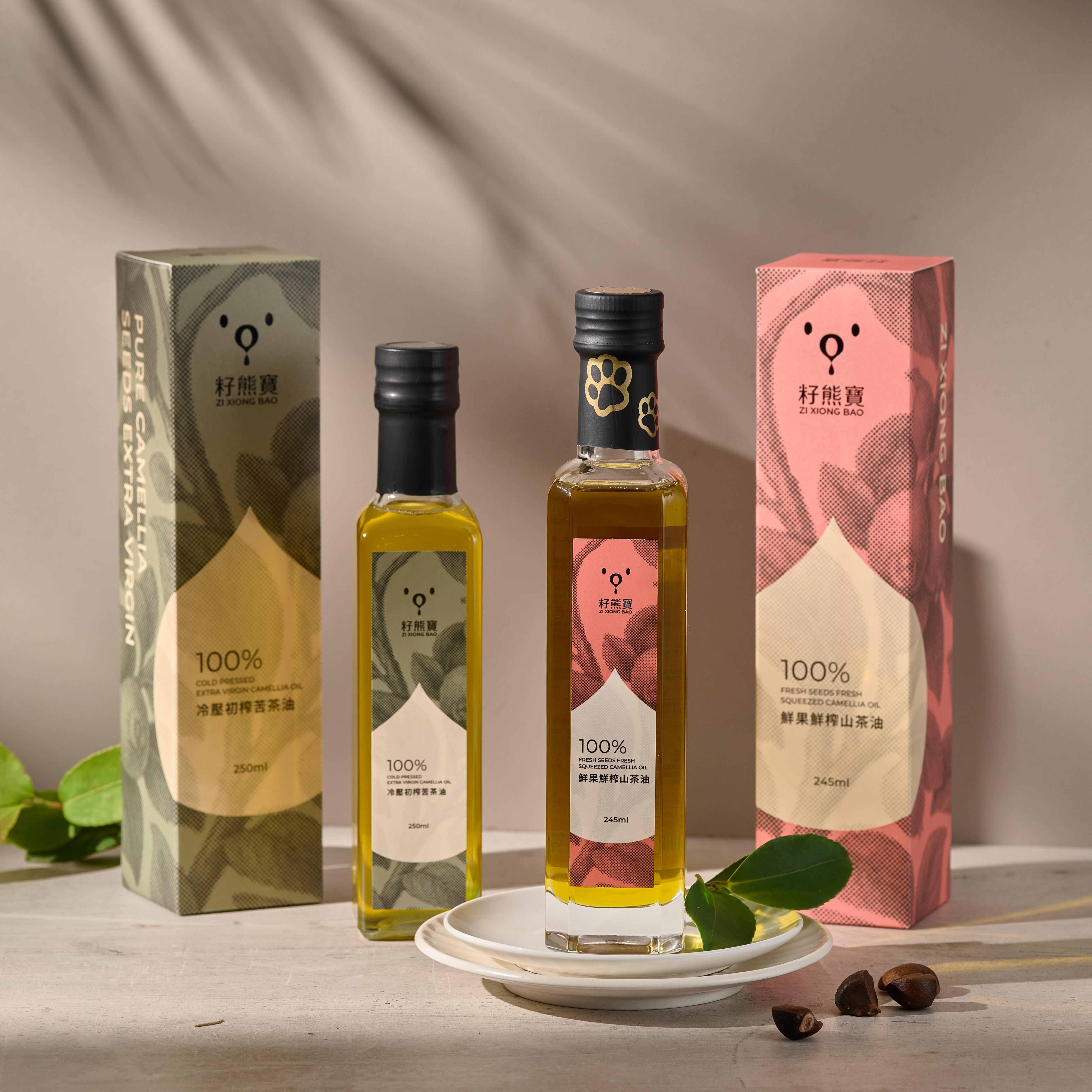 [ZI XIONG BAO CAMELLIA OIL] SUPERIOR EXTRA VIRGIN CAMELLIA OIL 250mlx 3 bottle & FRESH SEEDS FRESH SQUEEZED CAMELLIA OIL 245mlx 3 bottle, , large