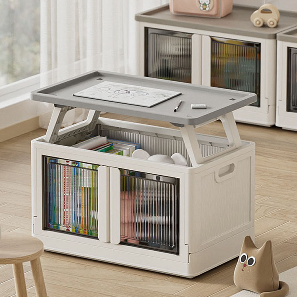 【AOTTO】大容量戶外附桌板折疊收納箱(AL-014BR), , large