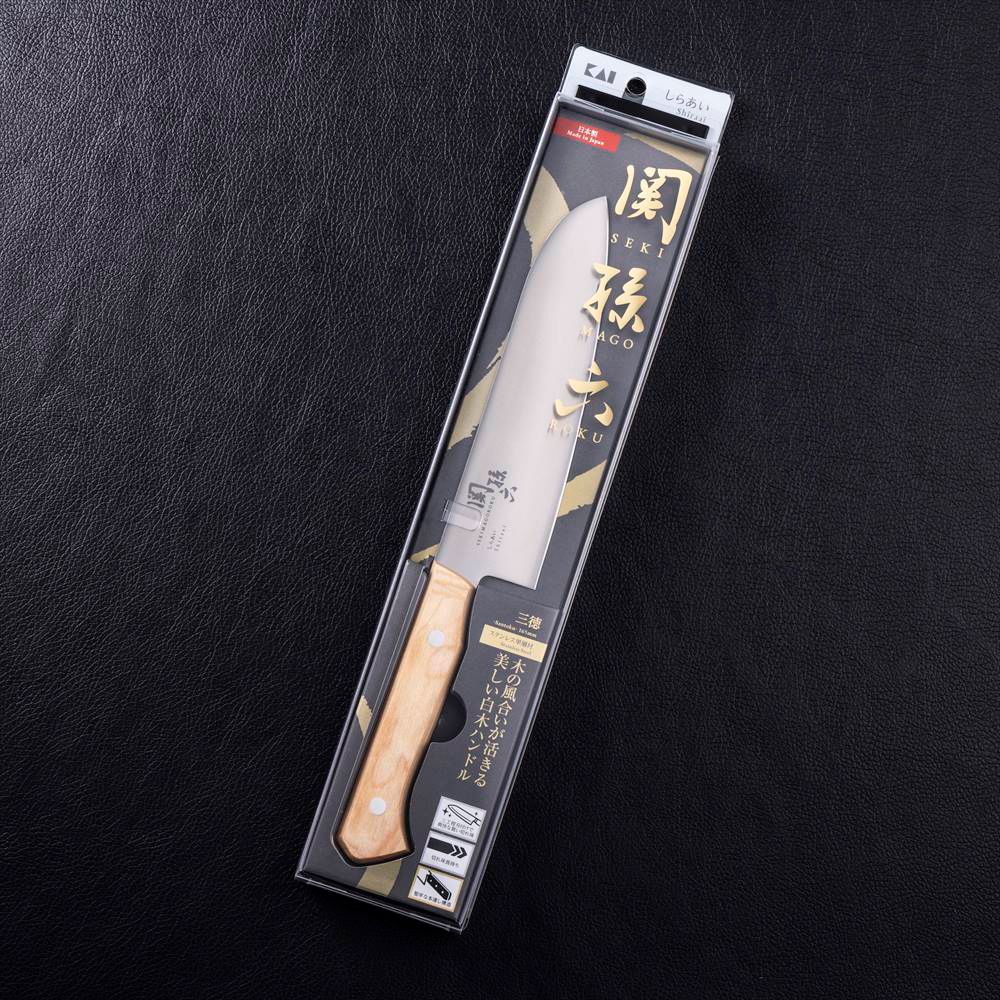 【日本貝印KAI】關孫六鉬釩不鏽鋼三德刀16.5cm(新款Shiraai系列/日本製造), , large