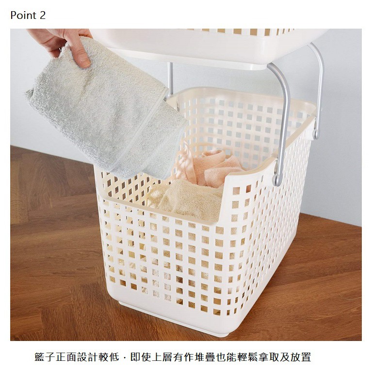 【this-this】日本Like-it｜可堆疊無蓋多功能收納洗衣籃(單入), , large