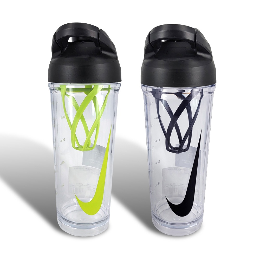 NIKE 雪克水壺 24OZ/709ml 健身 運動 水壺 水瓶 隨身杯 奶昔杯 搖搖杯 蛋白粉 可機洗 防漏 綠 黑, , large