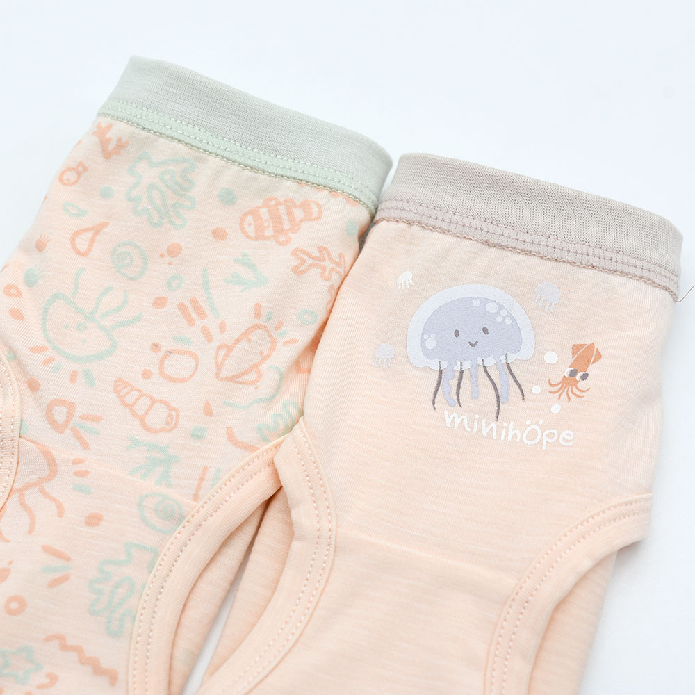 沉靜海洋女童三角褲(2件組D), , large