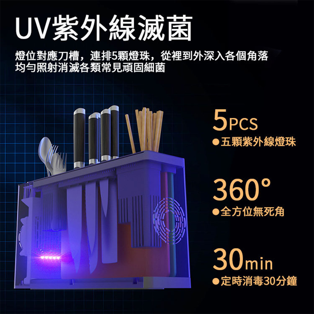 [Beautylife]Smart disinfection knife holder/Green, , large