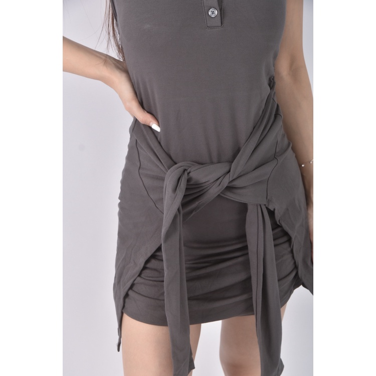 (S) ggaebi韓牌質感無袖綠色洋裝二手衣, , large