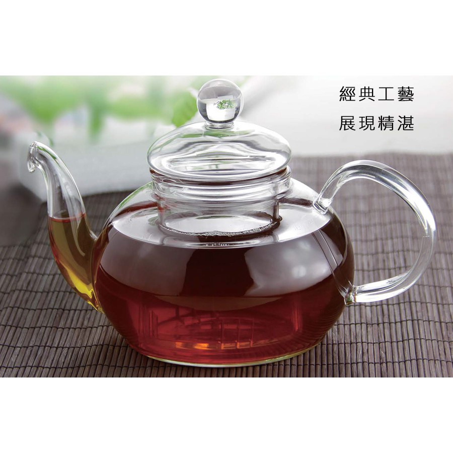 Chikao 耐熱花茶壺 玻璃茶壺 標準花茶壺 800ml  金益合玻璃器皿, , large