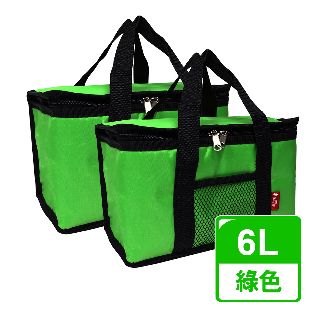 【G+居家】2入防潑水亮彩保溫保冰袋6L一般款(保溫保冰袋/露營保冷袋/肩背袋/手提環保袋/外送袋/保鮮袋/野餐袋/保溫餐袋/手提袋)