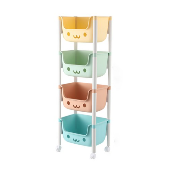 Children's toy storage rack, four layers, , large